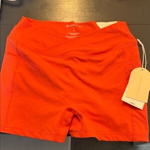 POPFLEX Women's Vibrant Orange Bike Shorts